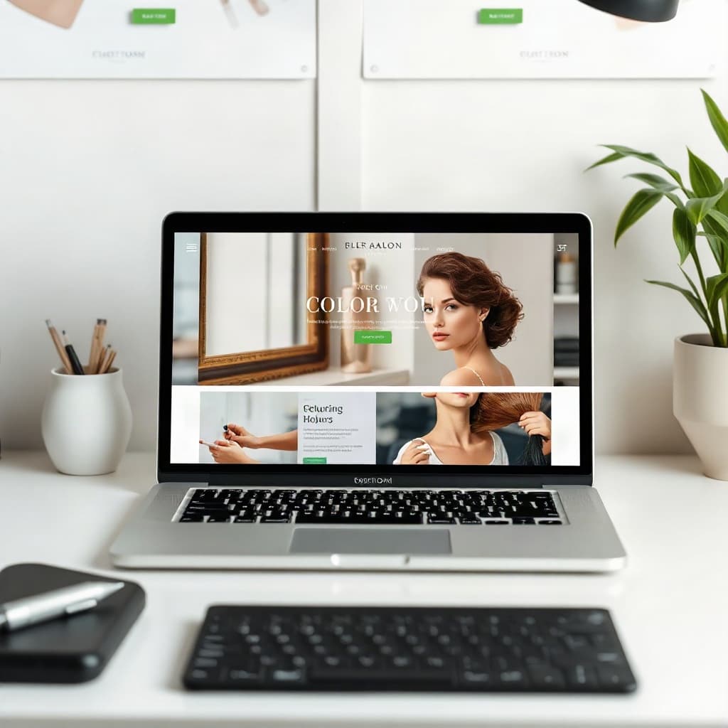 Site do salão com a marca própria